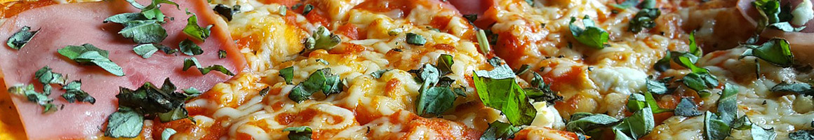 Eating Italian Pizza at Suvio's restaurant in Morristown, NJ.
